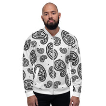 Load image into Gallery viewer, TGCC White Bandana Bomber Jacket
