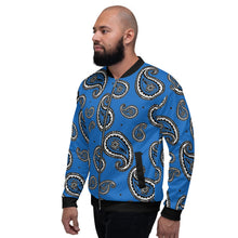 Load image into Gallery viewer, TGCC Blue Bandana Bomber Jacket
