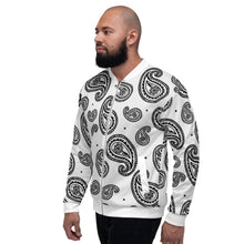 Load image into Gallery viewer, TGCC White Bandana Bomber Jacket
