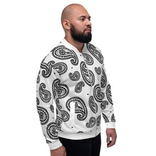 Load image into Gallery viewer, TGCC White Bandana Bomber Jacket
